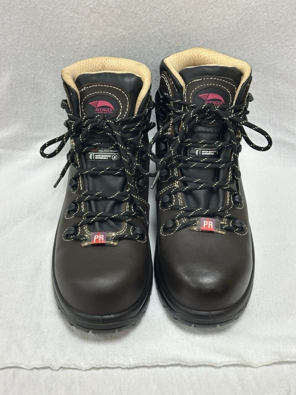 Avenger Safety Footwear A7130 Women's 6-Inch Work Boot 7 Wide Composite Toe NWOB